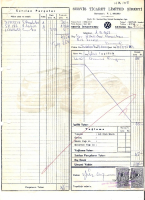 1967 İSTANBULDA WOLSVAGEN SERVİS KESİLMİŞ 110 LİRALIK FATURA