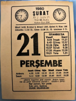 1981 MAYIS 29 CUMA GÜNÜNE AİT TAKVİM YAPRAGI