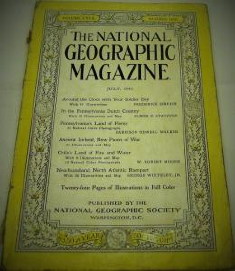 THE NATIONAL GEOGRAPHIC MAGAZINE JULY 1941 YILI AMERİKAN BASKI DERGİ